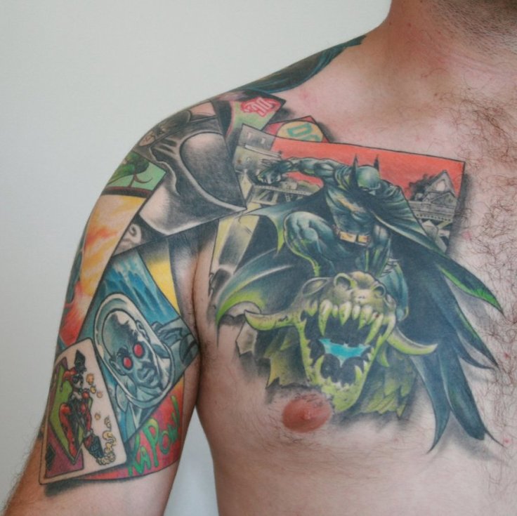 Batman-Chest-Tattoo