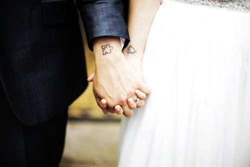cute couple tattoos wedding - puzzle piece cute couple tattoos-f45815