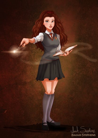 Bela se transformou em Hermione Granger (Harry Potter)