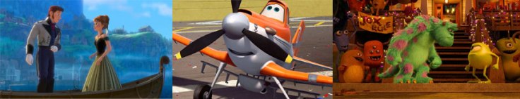 Frozen, Aviões e Universidade Monstro