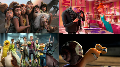 Os Croods, Meu malvado Favorito 2, Reino Escondido e Turbo