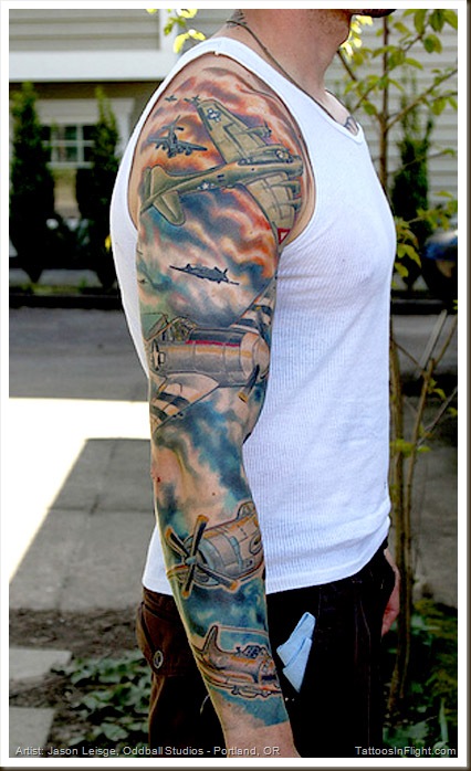 World_war_ii_wwii_aircraft_sleeve_tattoo