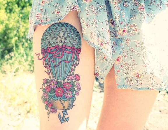 Hot-air-balloon-cute-tattoo