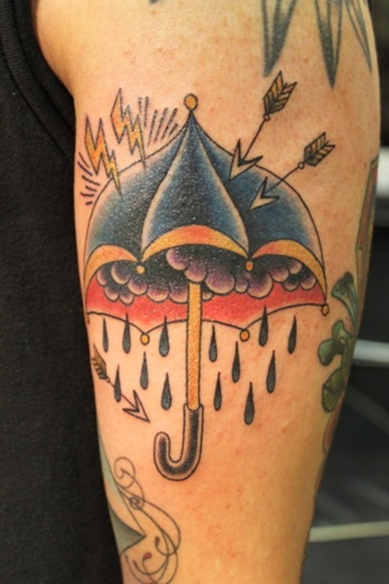 arrow-and-rain-tattoo-design-for-men-on-sleeve