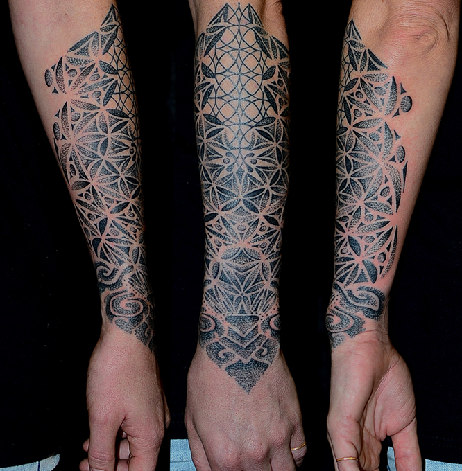 beautiful-grey-ink-geometric-tattoos-on-sleeve