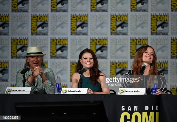 speaks onstage at the "Once Upon a Time" panel during Comic-Con International 2015 at the San Diego Convention Center on July 11, 2015 in San Diego, California.