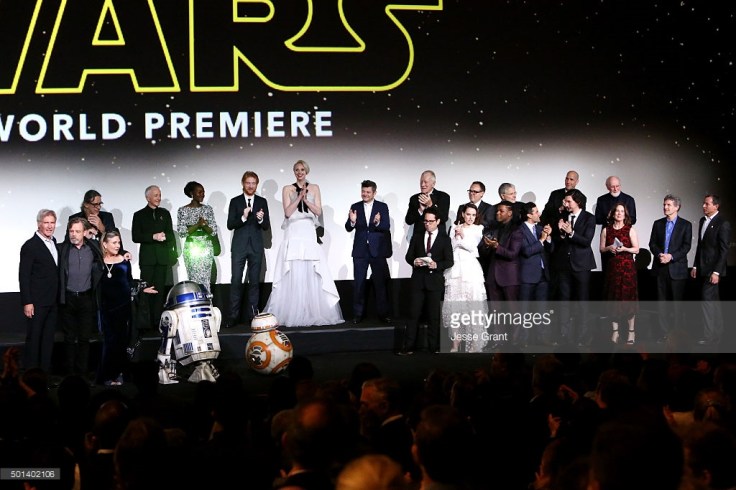 attends the World Premiere of Star Wars: The Force Awakens at the Dolby, El Capitan, and TCL Theatres on December 14, 2015 in Hollywood, California.